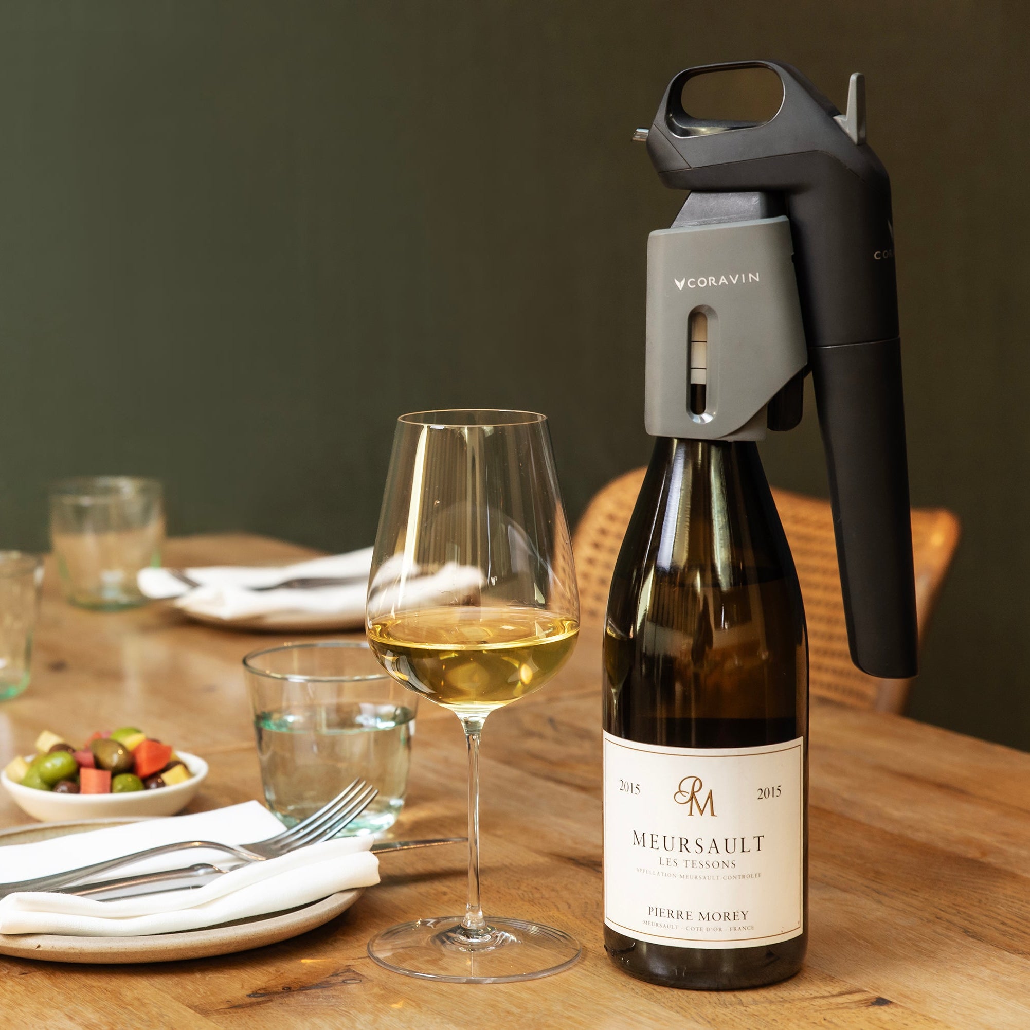 coravin timeless with white wine at Dove restaurant in the UK for Coravin World Wine Tour 2025