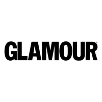 The image features the word "GLAMOUR" in bold, uppercase letters.