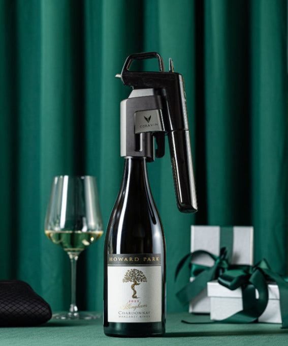 coravin timeless three against green background